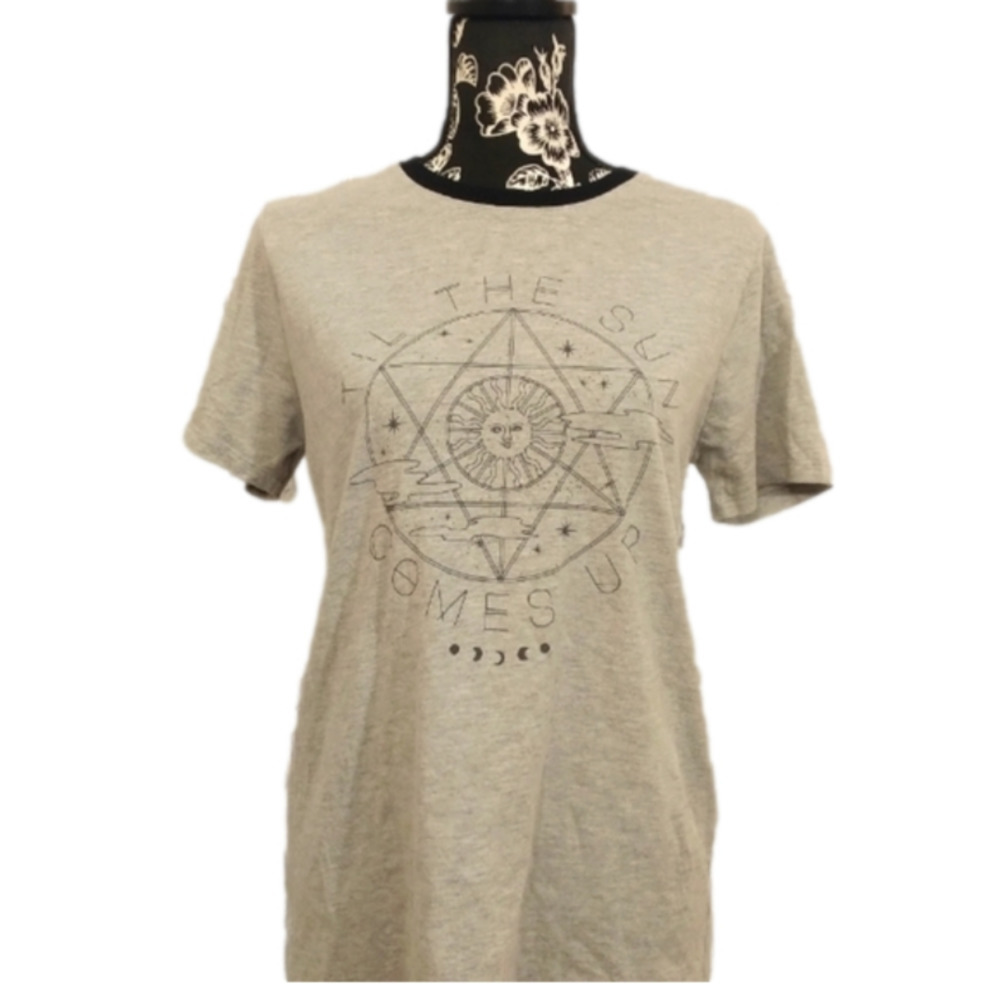 Cold Crush Til The Sun Comes Up Celestial Gray Tee Size Small